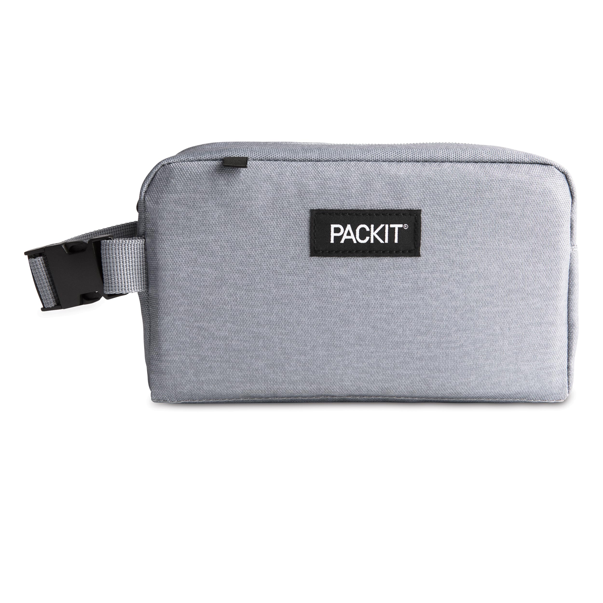 Photo 1 of (USED/FAIR) PackIt® Freezable Snack Box, Gray Fog, Built with ECOFREEZE® Technology, Collapsible, Reusable, Zip Closure with Buckle Handle, Designed For Work Snacks, Fresh Snacks On the Go, Adults, and All Ages