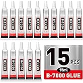 15 PCS 15ml B7000 Glue Clear with Precision Tip, Rhinestone Glue for Nail, Craft Glues, Jewelry Glues, Jewelry Making, Nail A