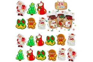 WOPLAGYREAT 24 Packs Christmas Pop Keychain Fidget Toy, Party Favors for Kids Bulk Gifts, Mini Pop Keychains Toys, Christmas Stocking Stuffers Gift for Toddler Classroom Prizes