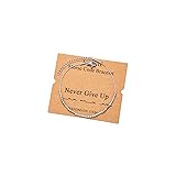 JoycuFF Never Give Up Inspirational Bracelets for