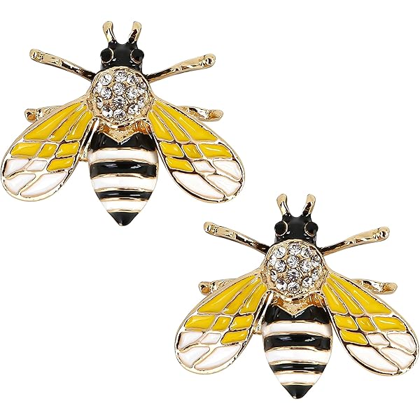 Broche De Abeja Con Diamantes De Imitación, Broche De Solapa De