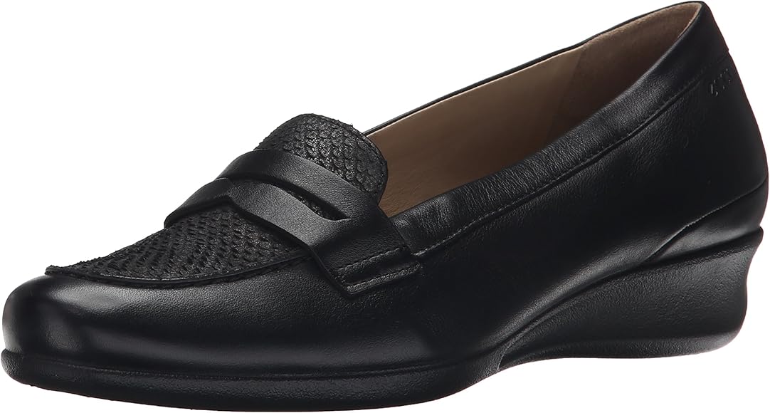 ecco black patent shoes