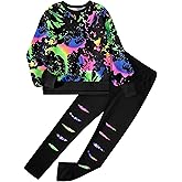 Tomolant Girls Clothes, Girls Outfits Tie Dye Sweatshirt Tops and Leggings Sweatpants 2 Piece Fall Winter Clothes Set 6-16T