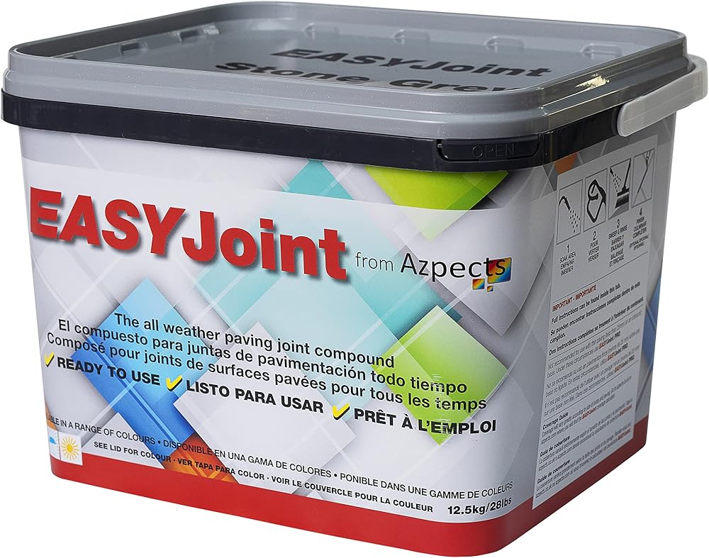 Azpects EasyJoint Patio Sand 12.5kg Ready Mixed Jointing Compound Stone Grey