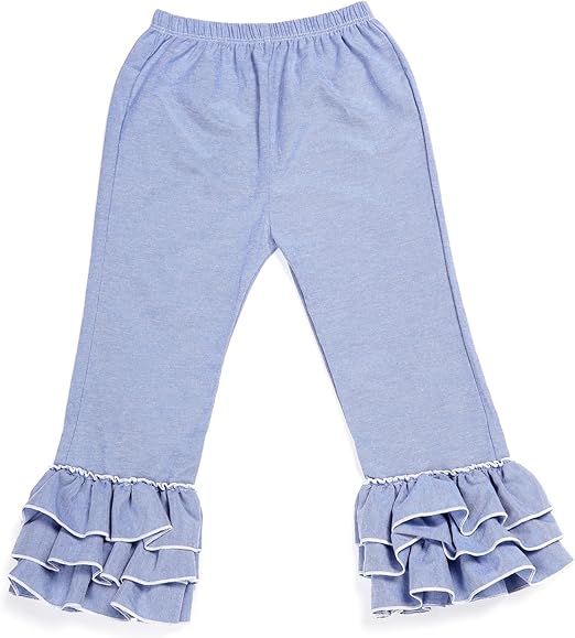 light blue ruffle pants