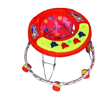 Ranco Poly Bags (TM) Round Grip Musical Baby Walker - Red
