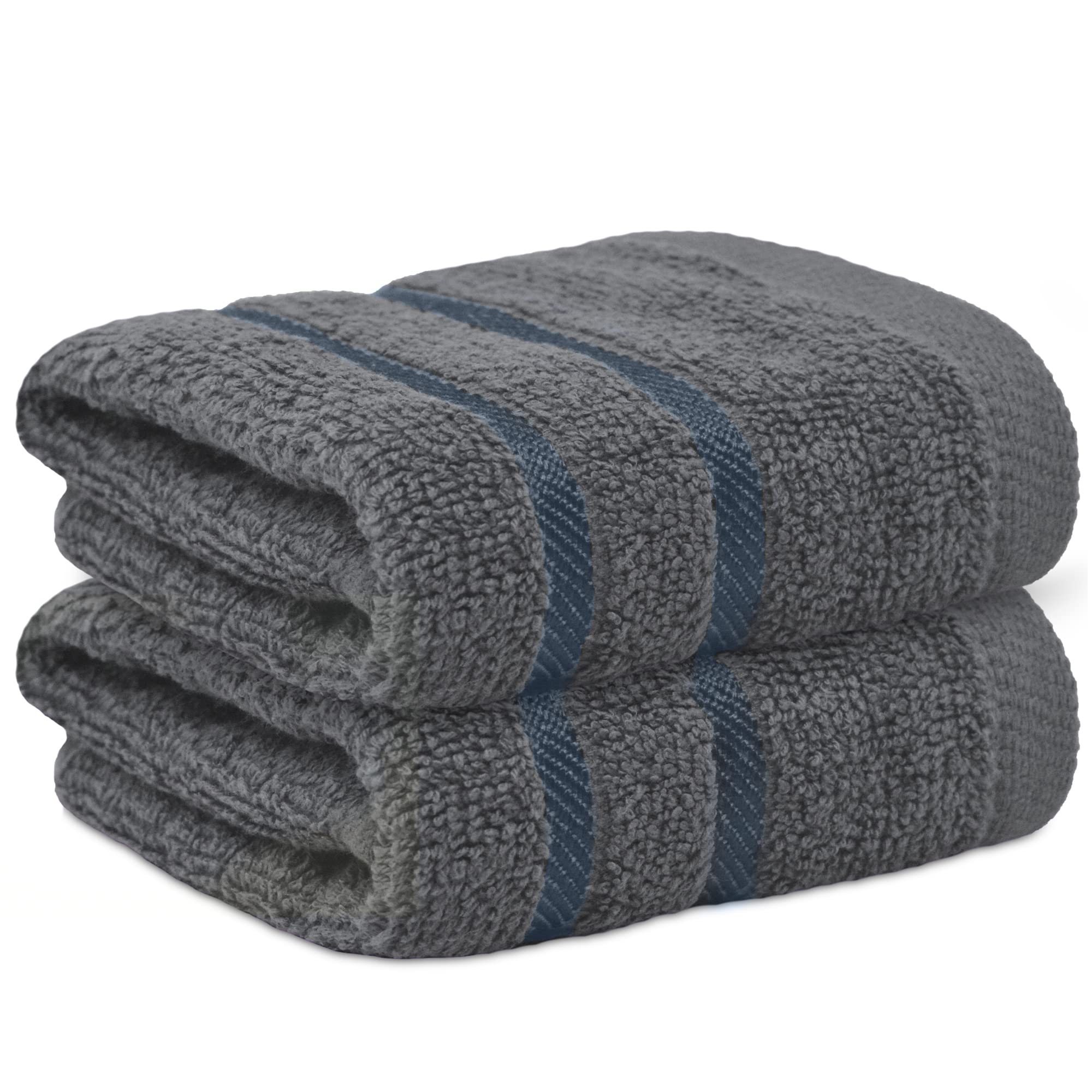 Towelogy® Fast Drying Flannel Face Cloth 100% Cotton Super Soft Premium Washcloths Facial Towels | OEKO-TEX Certified 33x33 cm (Charcoal, 2)