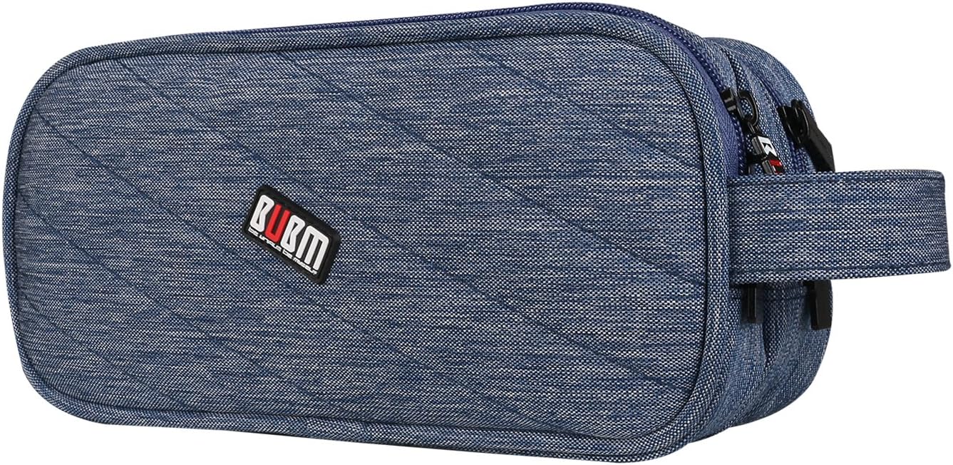 Amazon Co Jp Pc周辺小物収納ポーチ Acアダプター ケーブル類 モバイルバッテリー マウス収納 持ち手付き ブルー 家電 カメラ