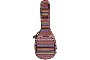 MUSIC FIRST Original Design 0.65" (16mm) Thick Padded Country Style 5-string Banjo Case, Banjo Gig Bag (Fit for Overall Length 38 inch / 96~97cm Full Size Banjo).