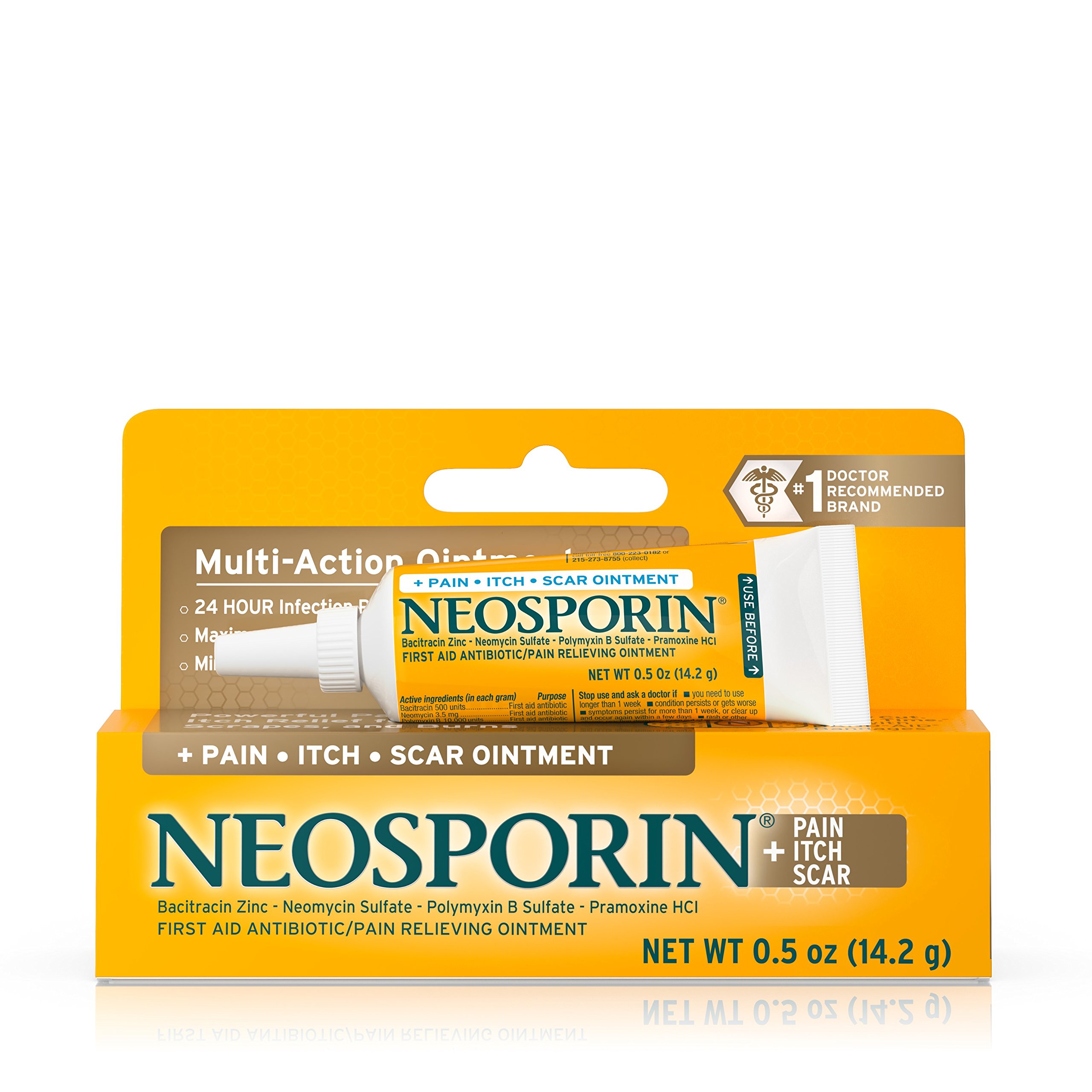 Neosporin Pain Itch Scar Antibiotic Ointment for Infection Prevention