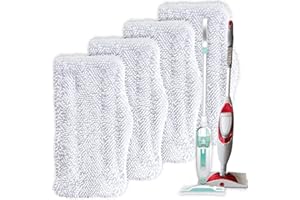 Turbo Microfiber 4-Pack Mop Pads for Shark Steam Mop SK Series & S Series - Shark Steam Replacement Pads