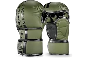 KUANG QUAN MMA Gloves Open Palm Sparring & Grappling Mitts,Martial Arts for Men & Women,Combat Sports,MMA, Boxing, Muay Thai, Kickboxing