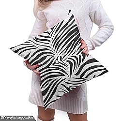 Ambesonne Zebra Print Fabric by The Yard, Striped