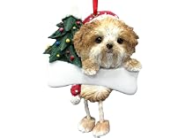 Amazon Com Shih Tzu Ornament Puppy Cut With Unique Dangling Legs Hand Painted And Easily Personalized Christmas Ornament Pet Supplies