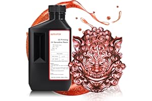 RepRapper Copper MetalShift 3D Printer Resin 405nm Fast UV-Curing Standard Photopolymer 3D Printing Resin with Metallic Shine for LCD Printer, Cinnabar Sheen 1000g