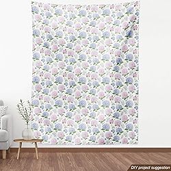 Ambesonne Violet Fabric by The Yard, Flower Spring