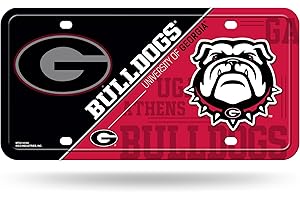 Rico Industries NCAA Georgia Bulldogs Metal License Plate Tag , 6 x 11.5-inches