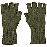M MCGUIRE GEAR GI Wool Fingerless Gloves, Half Finger Outdoor Tactical Glove Insert - Ski Glove Insert Made in USA