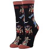 ooohyeah Women’s Funny Novelty Dog Crew Socks, Crazy Fun Saying Silly Cotton Dress Socks Gift, Yee Howl