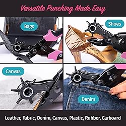 Precision Leather Hole Punch Tool, Multi-Size Hole
