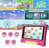 Ainmel Kids Tablet 7 Inch Android 13 5GB RAM 32GB ROM 128GB Exp Pink view 2