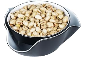 Pistachio Bowl, Snack Serving Dish, Double Dish Nut Bowl with Nut Seeds Shell Storage, Pistachios, Peanuts, Cherries, Popcorn