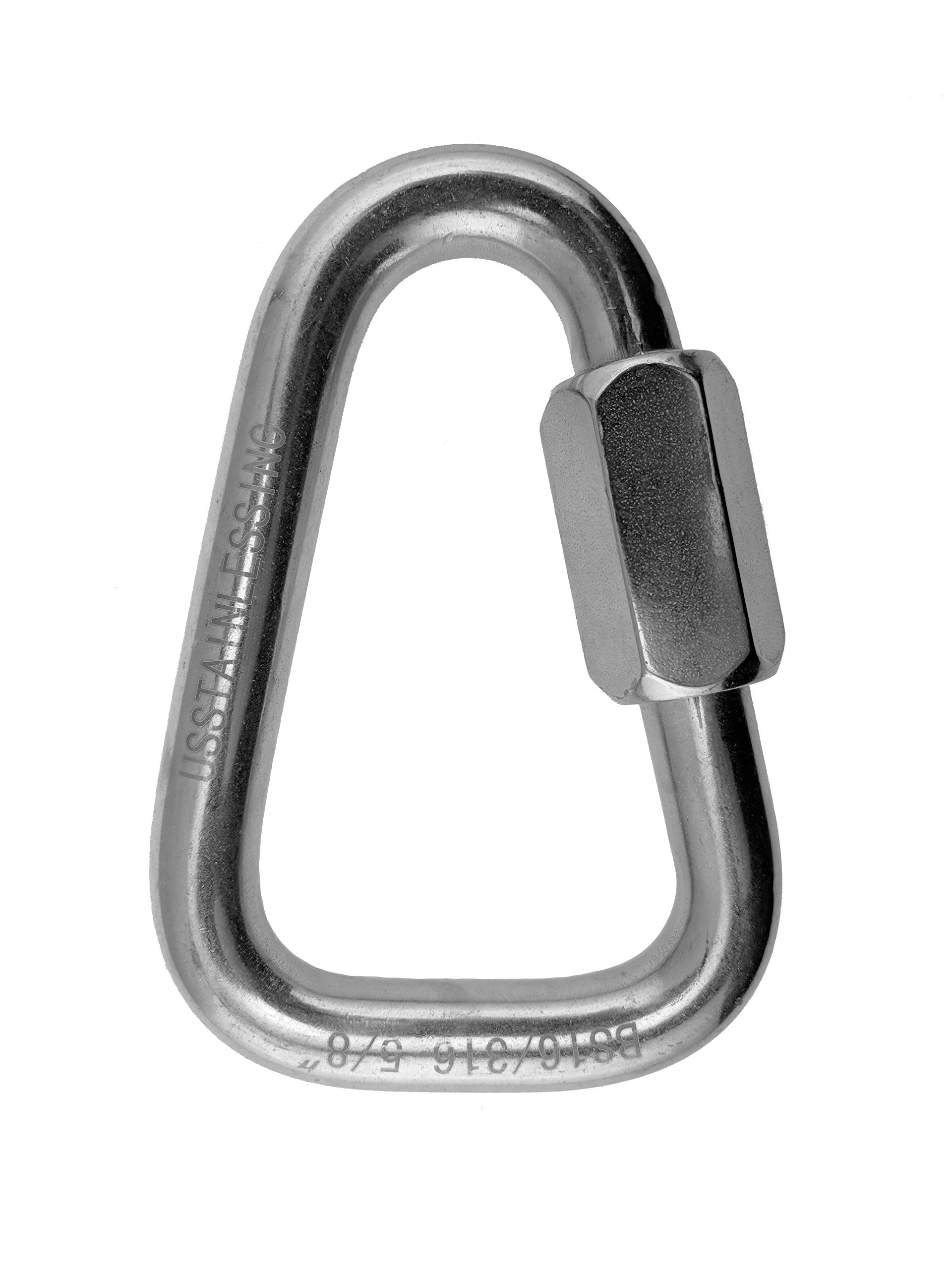 US Stainless Stainless Steel 316 Delta Quick Link 5/8" (16mm) Marine Grade Triangle