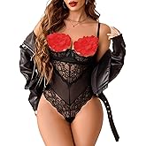 Avidlove Sexy Lingerie for Women with Underwire Lace Teddy Lingerie Bodysuit One Piece Babydoll Nightgown