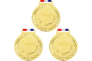 Abaokai Gold Award Medals-Winner Medals,Large Metal Award Medals with Smooth Ribbon - Perfect for School Competitions,Party,Students, Olympic Style 3 Inches 1st Place Medals