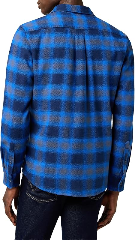 - Camicia Uomo - Vestibilità Regular - 1 Pkt Indigo Shirt - Indaco Ghiaccio