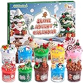 Slime Advent Calendar 2025, 24 Days Christmas Countdown Calendar with Slime and Charms Kit, Funny Christmas Surprises Gifts for Girls Boys Kids Teens