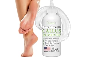 ENTREFEET Dr. Entre's Callus Remover Gel: 8oz Extra Strength with Precision Applicator, Callus Remover for Feet, Foot Callus Remover, Foot Care, Pedicure Tools Supplies, Dead Skin Remover