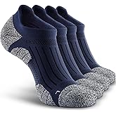 SITOISBE Men's No Show Compression Athletic Socks, Cushioned for Running Hiking