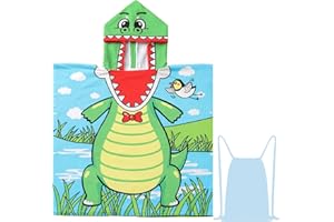 NovForth Kids Beach Towel for Boys Girls, Shell Mermaid Hooded Bath Towel Wrap, Toddler Pool Towel with Hood