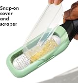 OXO Good Grips Etched Stainless Ginger Garlic Grater Green Spices view 4