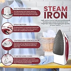 Utopia Home Steam Iron for Clothes With Non-Stick