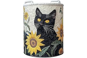 Quilted Laundry Basket with Handles, Boho Floral Fabric Storage Hamper, Large Soft Quilted Laundry Basket for Clothes Blanket