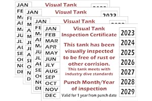 GENERIC Scuba Tank Visual Inspection Stickers (4 Pack) Larger Size