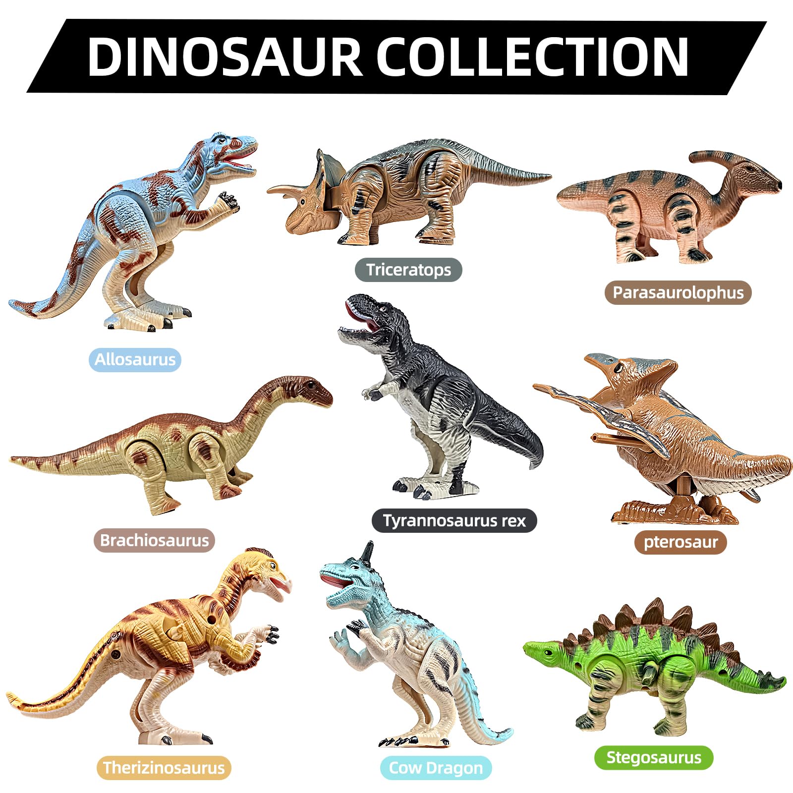 SAURAWAN T Rex Dinosaur Wind Up Toys for Toddlers, Novelty Easter Wind Up, Dino Toys for Kids 3-5 5-7, Easter Basket Stuffers, Jumping Tyrannosaurus Rex