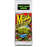 Maui Coffee Co. 100% Maui Coffee From Hawaii Ground Medium Dark Roast 7oz | Low Acid | Small Batch Roasted | Single Origin | Volcanic Grown | Rich Nutty, Chocolate, and Subtle Island Spices Notes