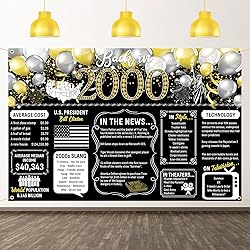 25th Birthday Black Gold Party Decoration Back in