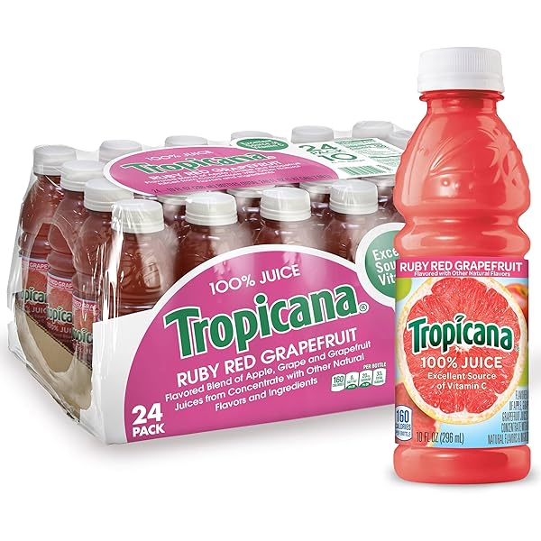 TROPICANA RUBY RED GRAPEFRUIT JUICE, 10 OUNCE (PACK...