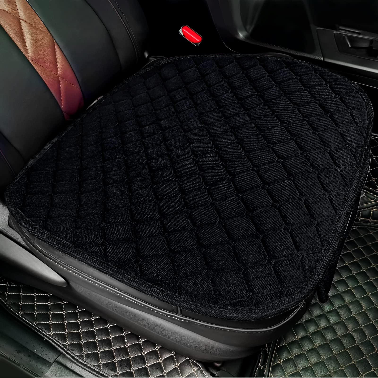 Photo 1 of surpassme Comfortable Car Seat Covers Universal Front Seat Coves for Car Accessories with Storage Pockets, Padded Car Interior Covers for Automotive, SUV, Truck, and Van