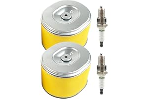 TURBOTUNITY 2 Pack GX240 GX270 Air Filter w/spark plug for Honda 8HP 9HP Engine Air Filter Plus Foam Pre Filter 17210-ZE2-505 17210-ZE2-822 17210-ZE2-515
