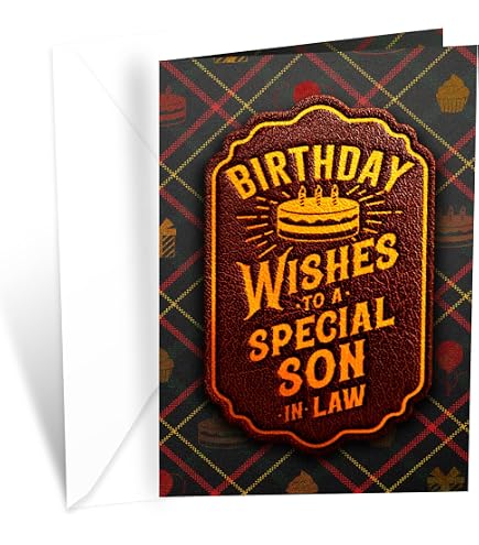 Geburtstagskarte Für Schwiegersohn – Groß, 25,4 X 19,7 Cm, USA-made, Mit Persönlichem Text