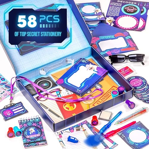 GirlZone Spy Kit for Kids 8-12 Writing Set Multicolor Letter