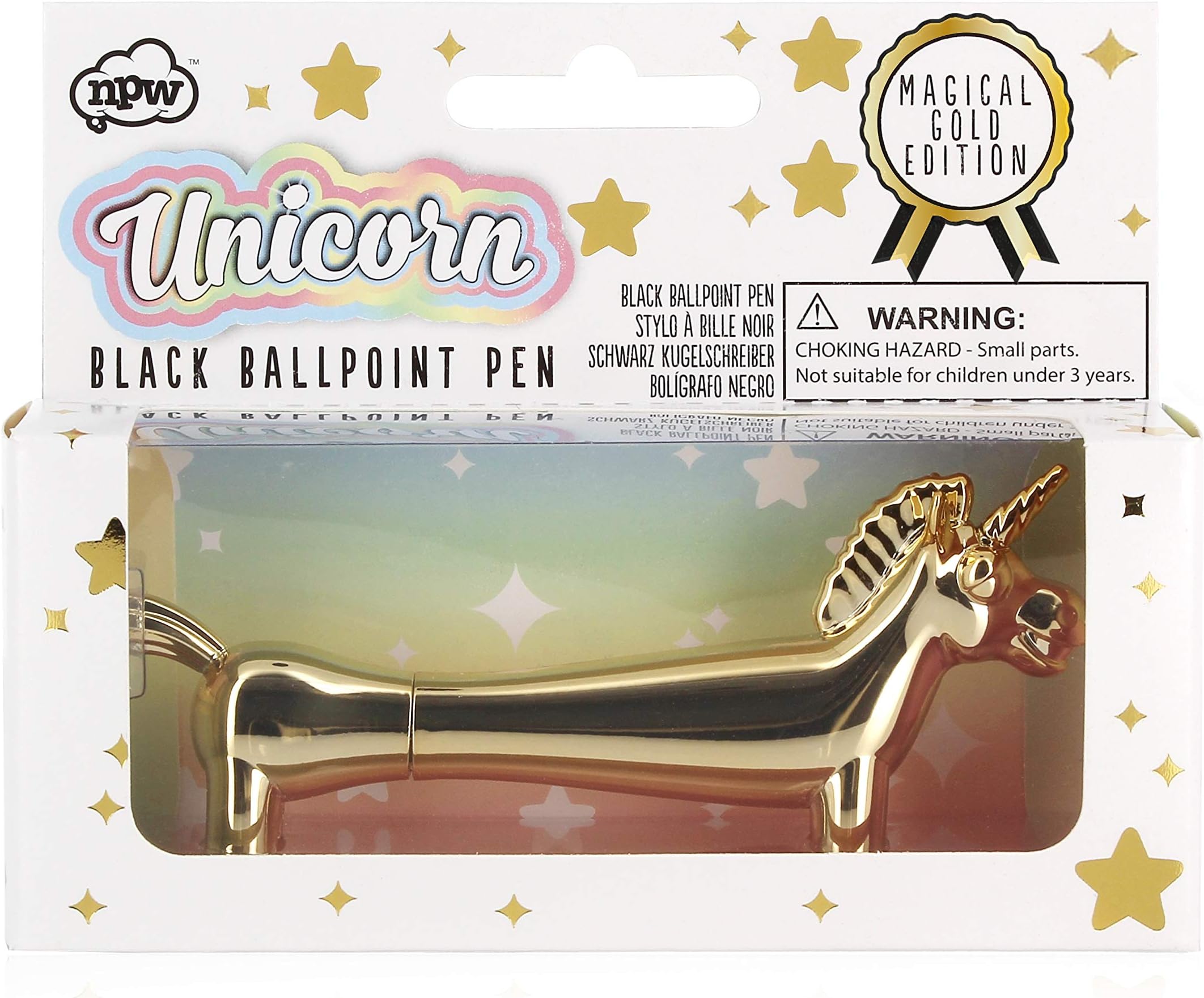 NPW Gold Edition Unicorn Pen, Black Ballpoint