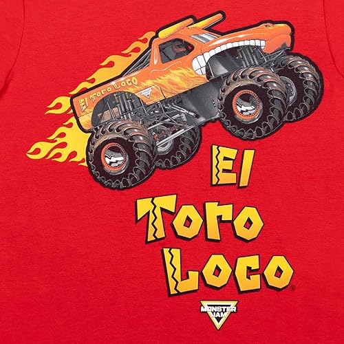Monster Jam El Toro Loco Grave Digger Megalodon Maximum Destruction Toddler  Boys Pack Graphic T-Shirts 5T