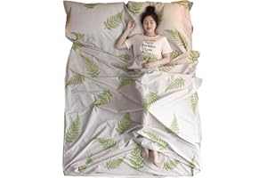 Azarxis Sleeping Bag Liner, Travel Sheet Lightweight Compact Cotton Sleep Bag Sack for Camping, Traveling, Hotels, Hostels & 