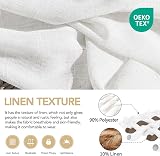 Deconovo White Net Curtains Eyelet 2 Panels 55 x 63 in Linen Sheer Voile view 2